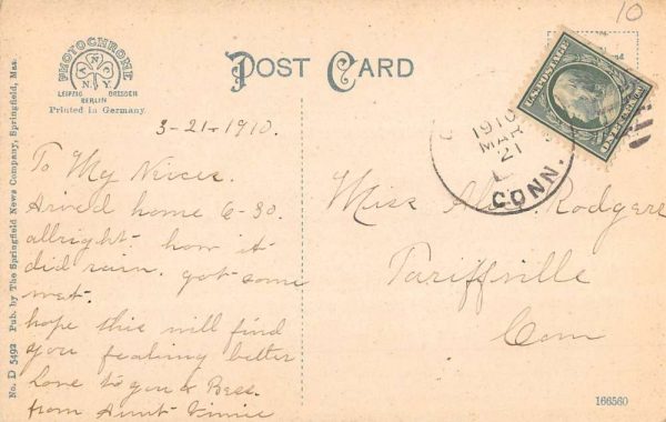 Granby Connecticut South Congregational Church Antique Postcard K102895 - Image 2