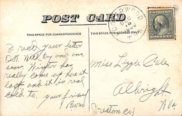 Elkins West Virginia Odd Fellows Home Street View Antique Postcard K103067 - Image 2