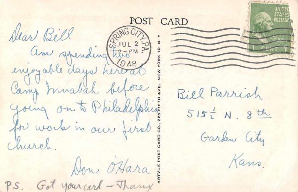 Spring City Pennsylvania Camp Innabah French Creek Antique Postcard J79055 - Image 2