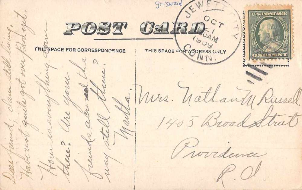 Jewett City Conneticut 2nd Congregational Church Antique Postcard J79060 - Image 2