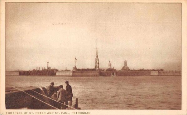 Petrograd Russia Fortress of St Petter and St Paul from Water Postcard J79065