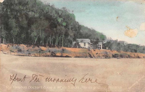 Montego Bay Jamaica Doctors Cave and White Sands Antique Postcard J79085