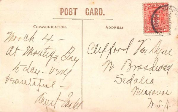 Montego Bay Jamaica Doctors Cave and White Sands Antique Postcard J79085 - Image 2