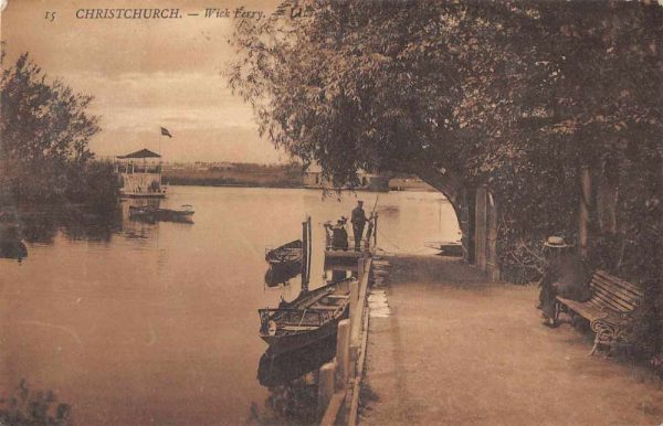 Christchurch England Wick Ferry Scenic View Antique Postcard J79121