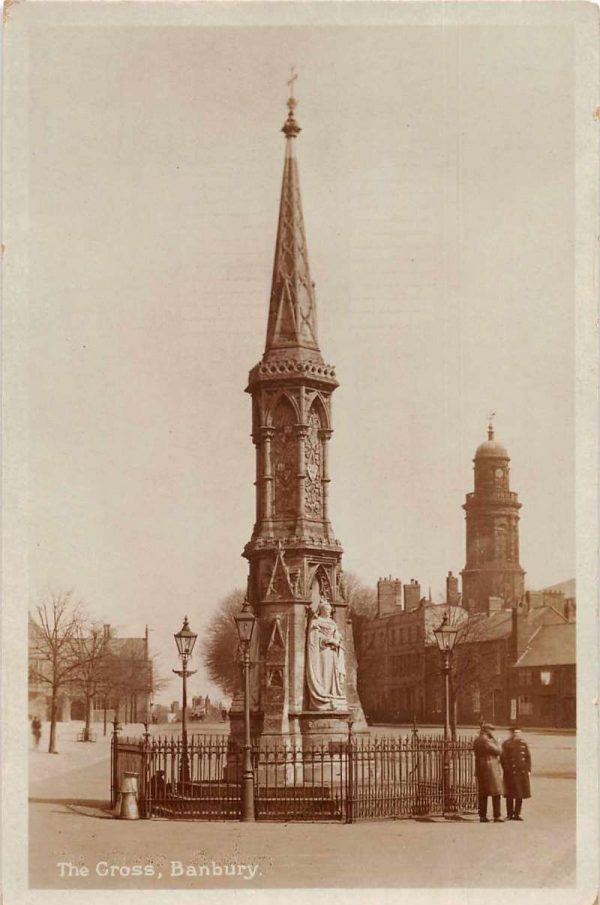 Banbury England The Cross Real Photo Antique Postcard J79123