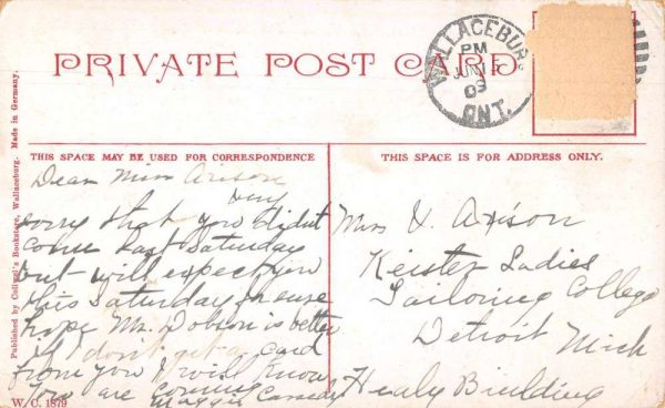 Wallaceburg Ontario Canada New Convent Exterior Antique Postcard J79127 - Image 2