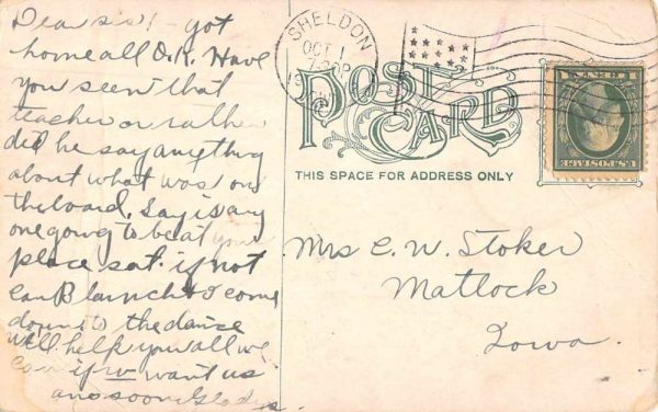 Sheldon Iowa Baptist Church Exterior Antique Postcard J79132 - Image 2