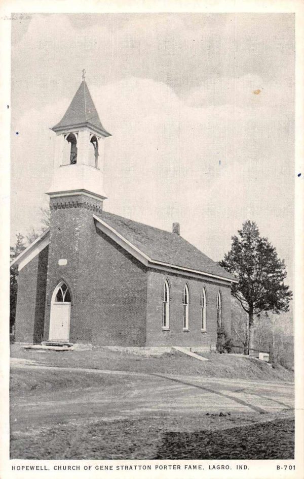 Largo Indiana Hopewell Church Exterior Antique Postcard J79175