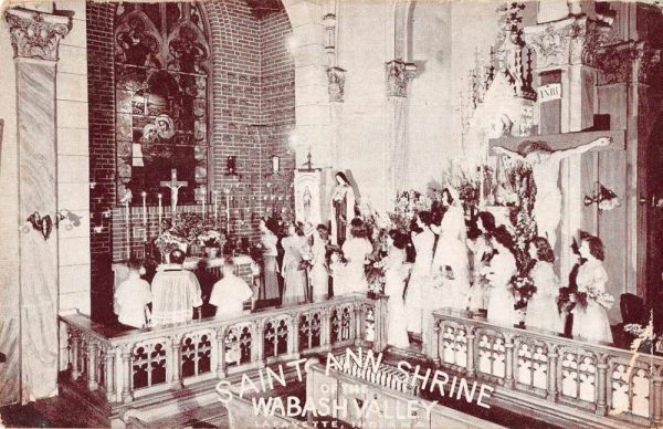 Lafeyette Indiana Saint Ann Shrine Wabash Valley Antique Postcard J79176