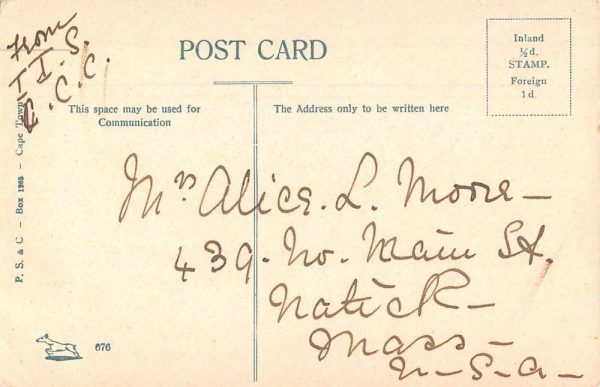 Cape Town South Africa College School Exterior Antique Postcard J79235 - Image 2