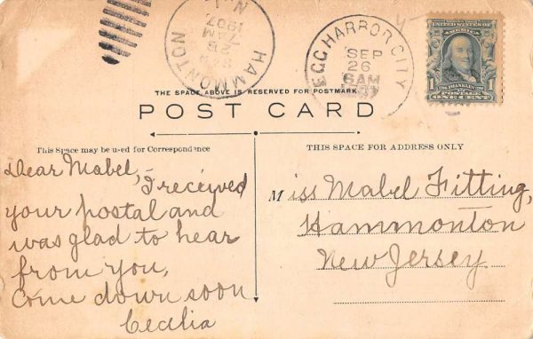 Washington DC Camp Greeting Military Limbering Antique Postcard K103201 - Image 2