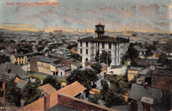 Nashville Tennessee Birdseye View Of City Antique Postcard K103243