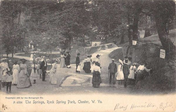 Chester West Virginia Rock Spring Park Scenic View Antique Postcard K103253