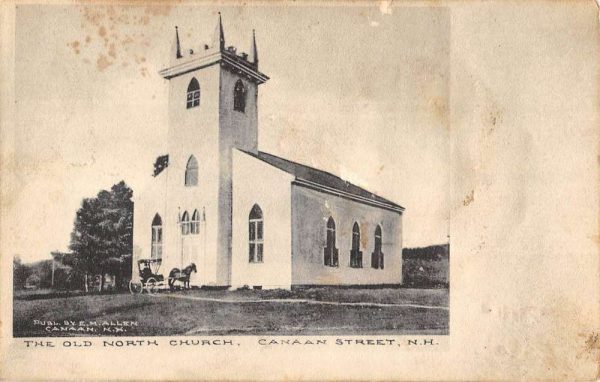 Canaan Street New Hampshire Old North Church Antique Postcard K103269