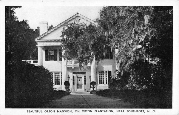Southport North Carolina Orton Mansion Street View Antique Postcard K103315