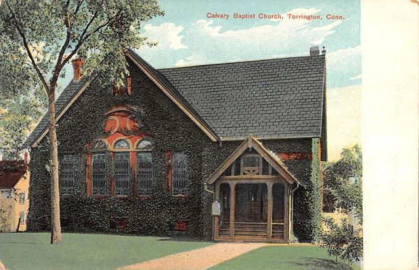Torrington Connecticut Calvary Baptist Church Antique Postcard K103326