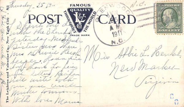 Greensboro North Carolina Lutheran Church Street View Antique Postcard K103371 - Image 2
