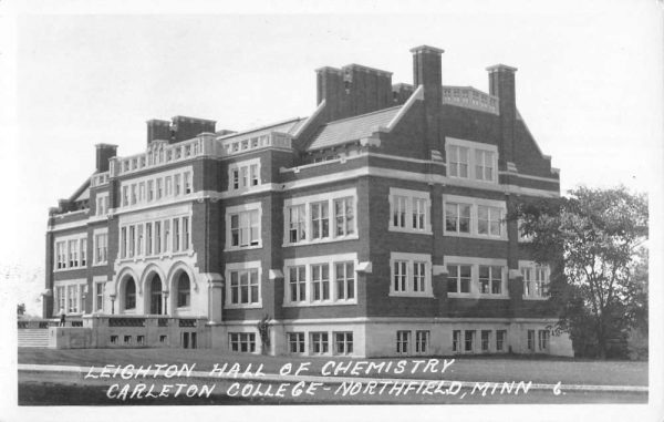 Northfield Minnesota Carleton College Chem Bldg Real Photo Postcard K103443
