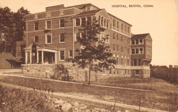Bristol Connecticut Hospital Street View Antique Postcard K103460