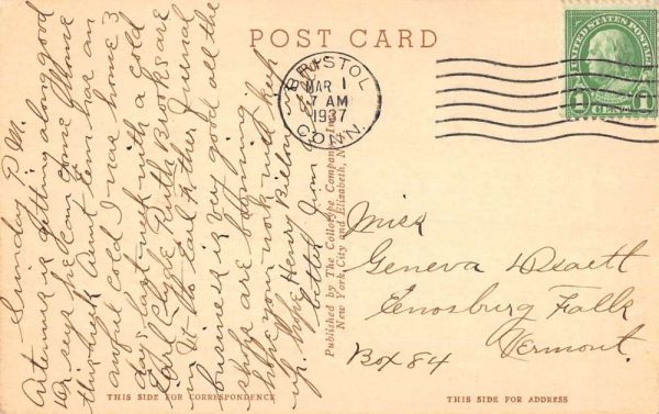 Bristol Connecticut Hospital Street View Antique Postcard K103460 - Image 2
