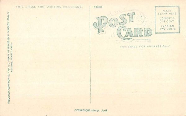 Oley Valley Pennsylvania Covered Bridge Waterfront Antique Postcard K103467 - Image 2
