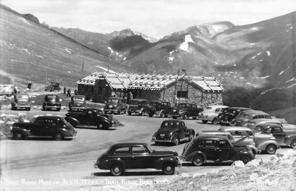 Trail Ridge Road Colorado Museum Real Photo Antique Postcard K103482