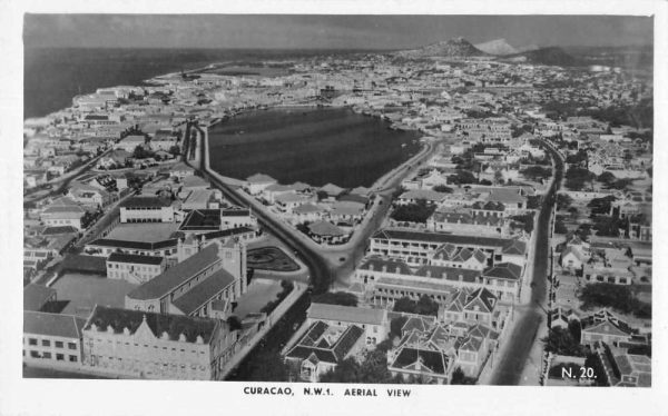 Curacao NWI Aerial View Real Photo Antique Postcard J79329