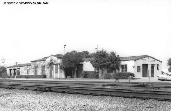 Los Angeles California UP Railroad Depot Real Photo Vintage Postcard K103509
