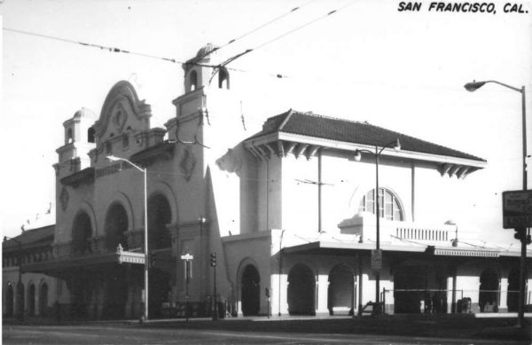 San Francisco California Railroad Depot Real Photo Vintage Postcard K103512