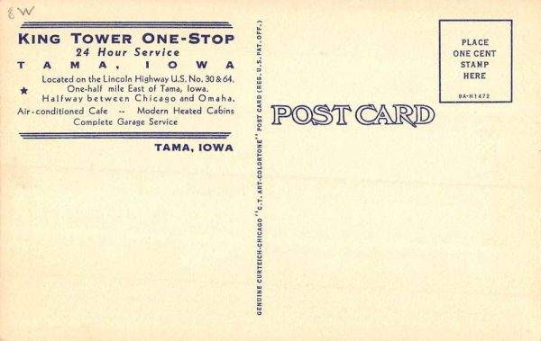 Tama Iowa King Tower Multiview Antique Postcard K103537 - Image 2