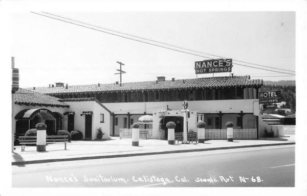 Calistoga California Nances Sanitarium Real Photo Antique Postcard K103560