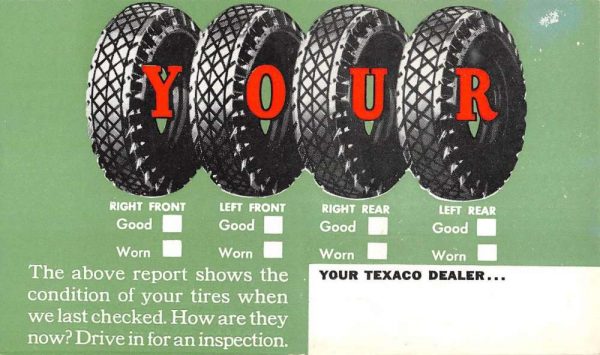 Texaco Tires Greeting Advertisement Antique Postcard K103565