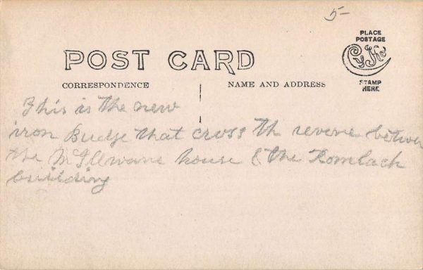 Saltsburg Pennsylvania Scenic Bridge Real Photo Antique Postcard K103571 - Image 2