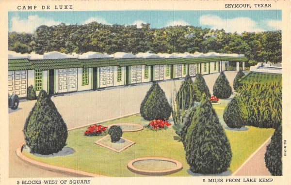 Seymour Yexas Camp De Luxe Birdseye View Antique Postcard K103611