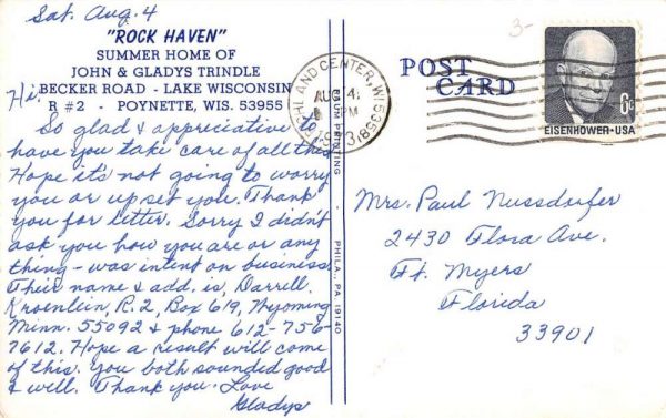 Poynette Wisconsin Rock Haven Summer Home Antique Postcard K103630 - Image 2