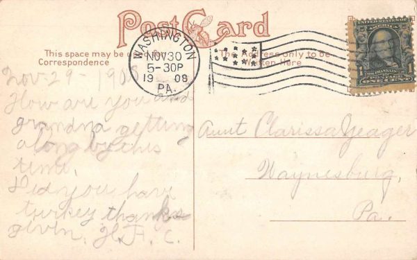 Washington Pennsylvania horse drawn cart East Maiden St antique pc Z50221 - Image 2