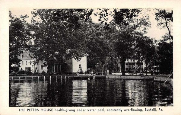 Bushkill Pennsylvania The Peters House Antique Postcard J78204