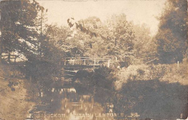 Lansdale Pennsylvania Bridge River Real Photo Antique Postcard K101267