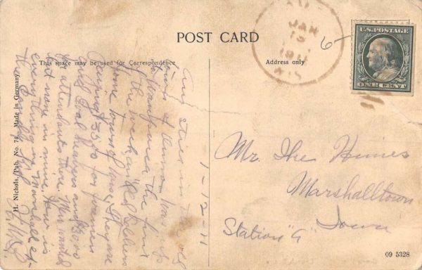Omro Wisconsin Church Scene Street View Antique Postcard K101312 - Image 2