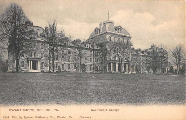 Swarthmore Pennsylvania College Street View Antique Postcard K101327