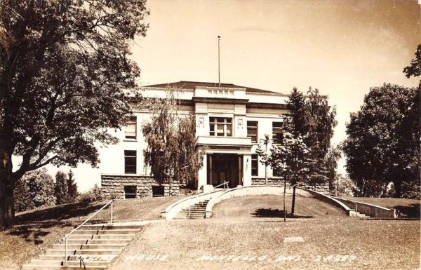 Monticello Wisconsin Court House Real Photo Antique Postcard K101366