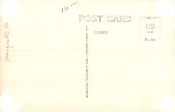 Monticello Wisconsin Court House Real Photo Antique Postcard K101366 - Image 2