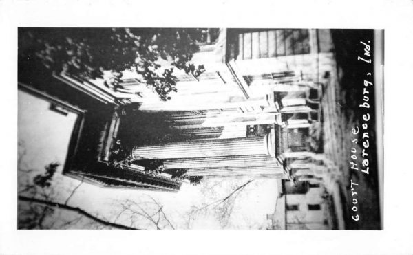 Larenceburg Indiana Court House Real Photo Antique Postcard K101376