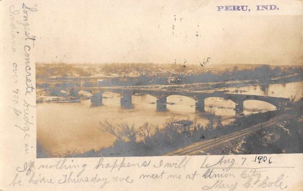 Peru Indiana Bridge Birdseye View Real Photo Antique Postcard K101394