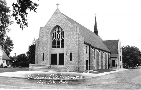 Minnesota Lake Minnesota St Johns Church Real Photo Antique Postcard K101395