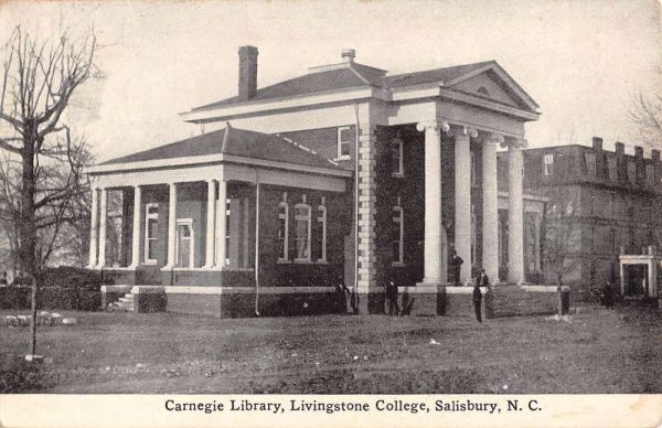 Salisbury North Carolina Livingstone College Carnegie Library Postcard K101433
