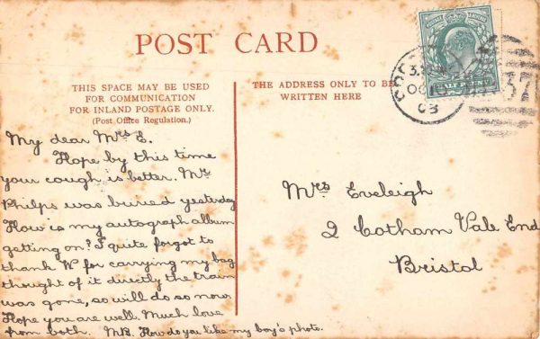 Coggeshall England Stoneham Street Clocktower Antique Postcard J79441 - Image 2