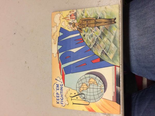 U.S. Army Keep 'Em Fighting! soldiers US flags scenic views antique pc Z50063 - Image 2