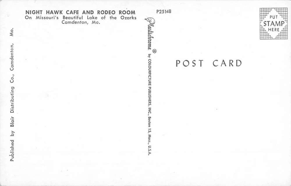 Camdenton Missouri Night Hawk Cafe Multiview Vintage Postcard K103873 - Image 2