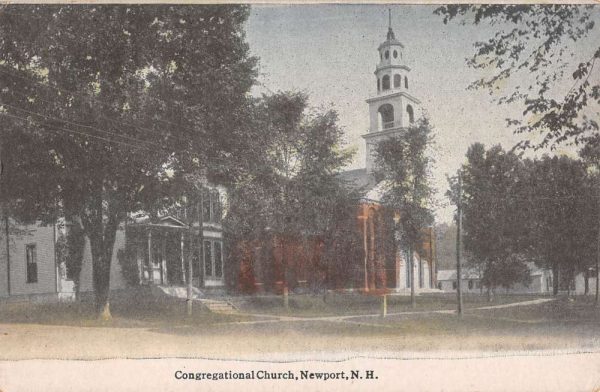 Newport New Hampshire Congregational Church Antique Postcard K103929